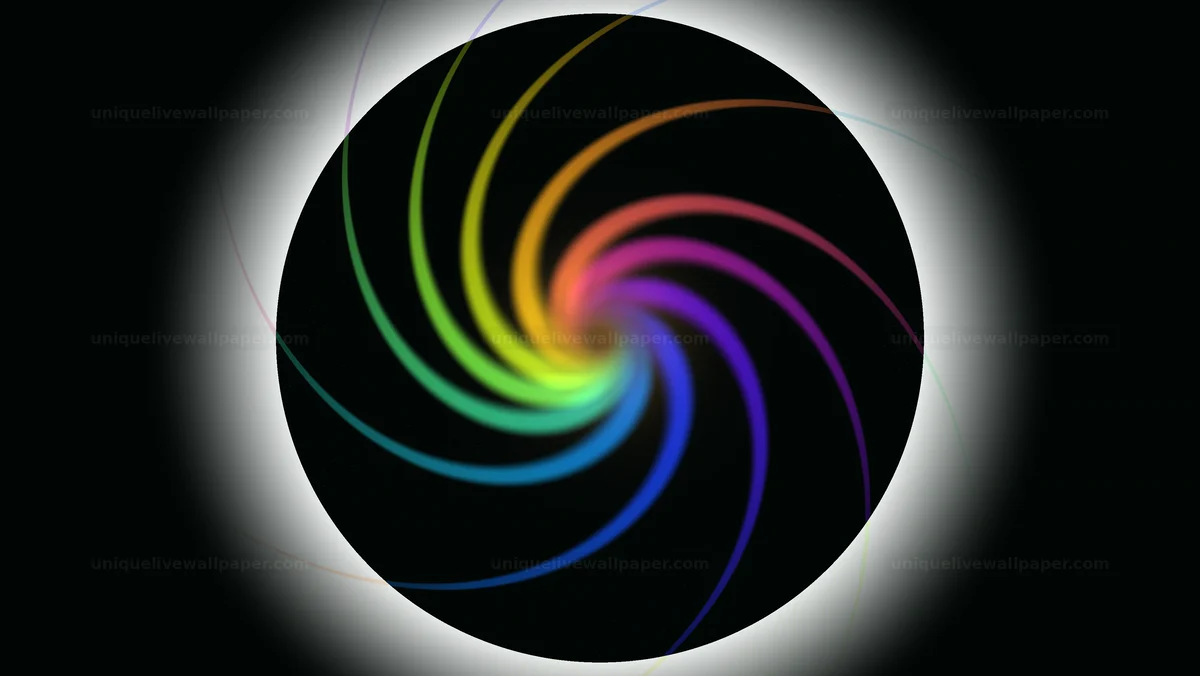 Fractal Rosette Motion Background — Fractal rosette creates colorful s