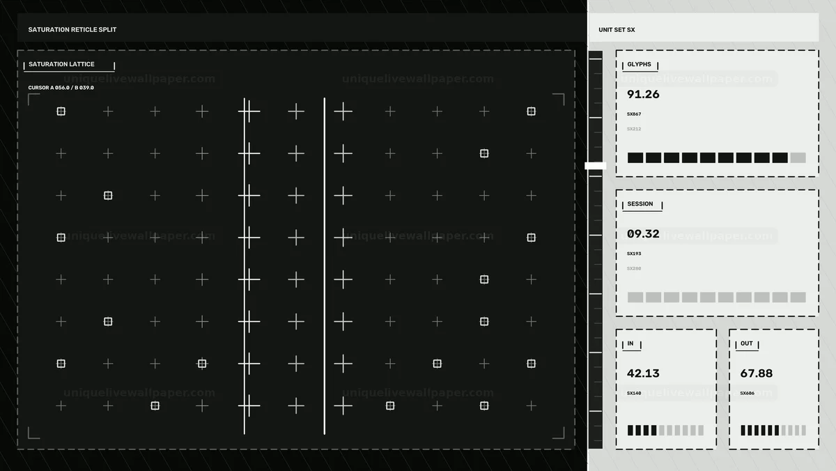 Monochrome Data Monitoring HUD Seamless Loop