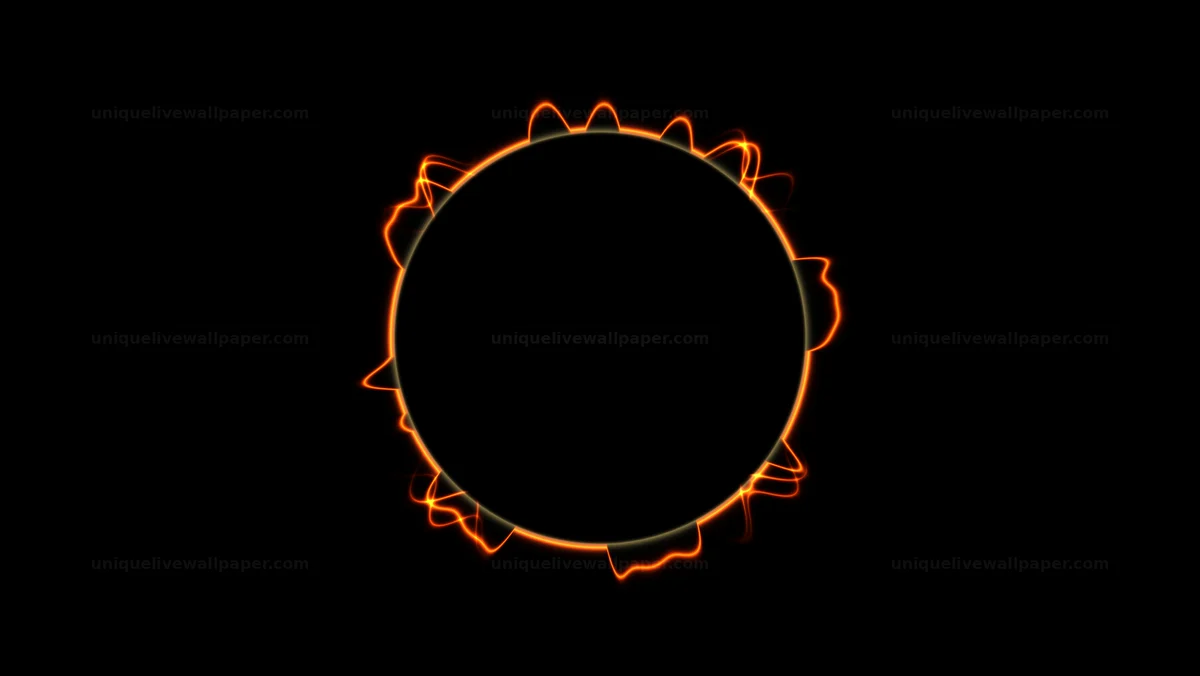 Solar Eclipse Fiery Plasma Edge Seamless Loop