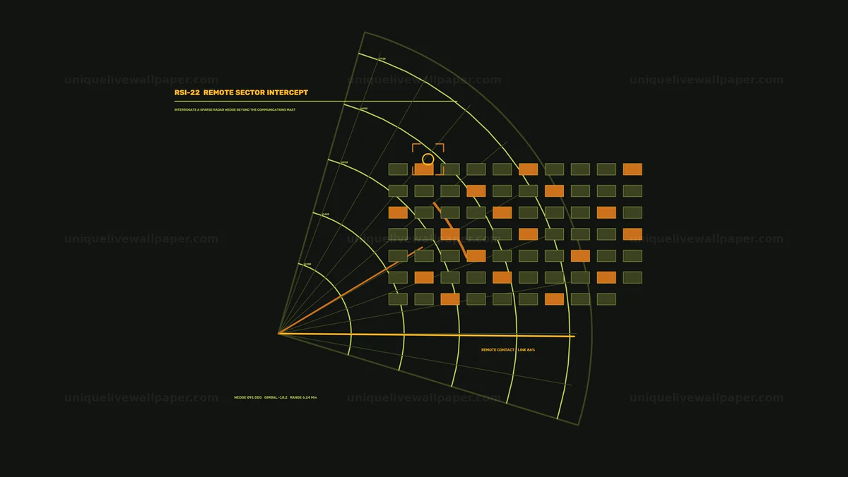 Spacecraft Radar HUD Overlay Seamless Loop