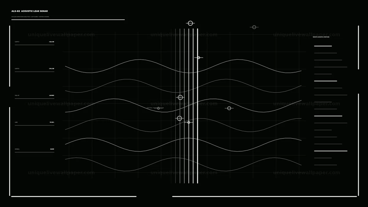 Acoustic Leak Sonar Analytics HUD Seamless Loop