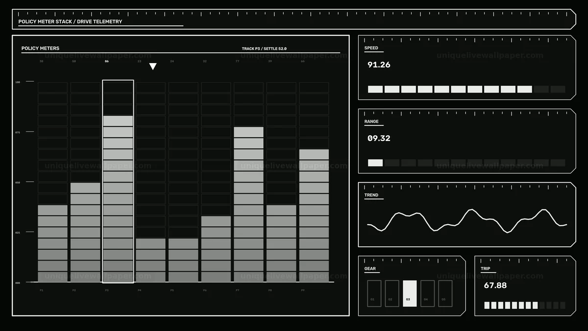 Watermarked thumbnail for Automotive Drive Telemetry Dashboard Seamless Loop