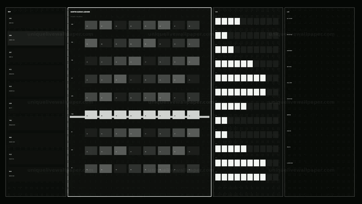Military Sortie Queue Dashboard HUD