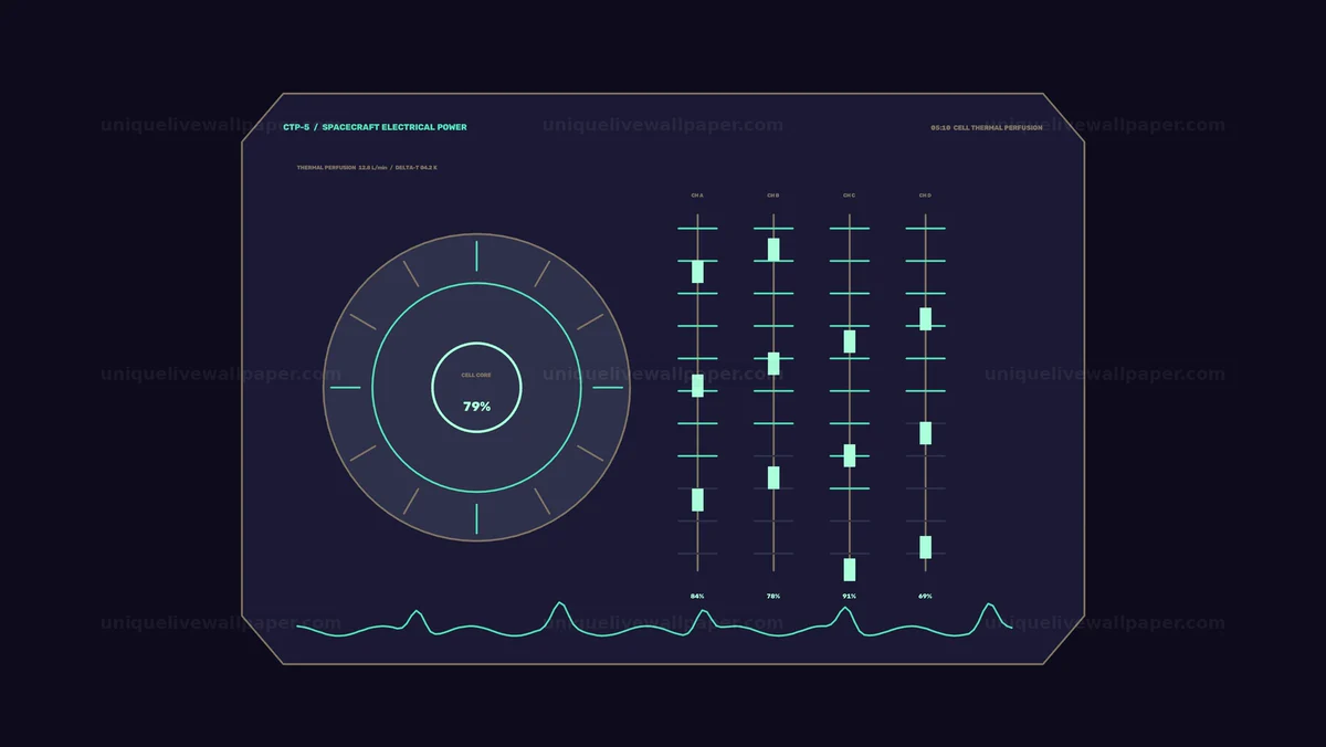 Spacecraft Power Status HUD Seamless Loop