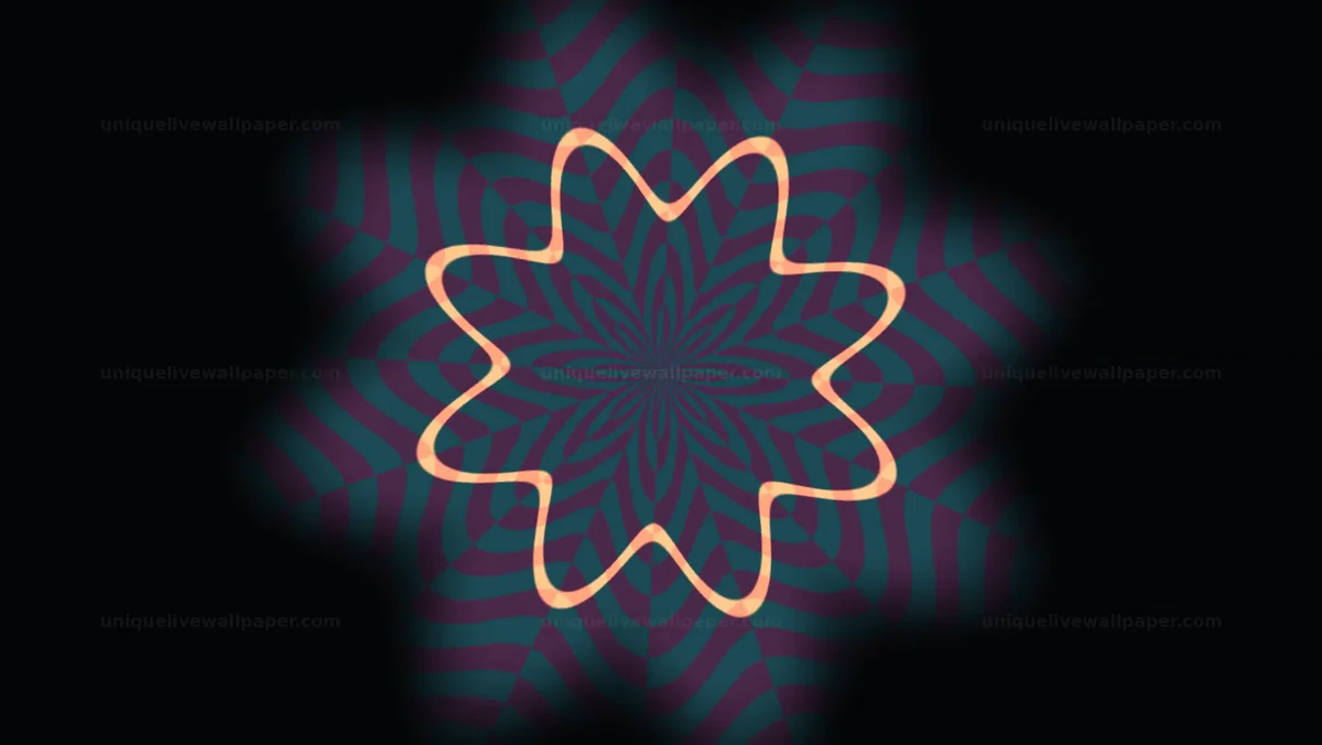 Abstract geometric mandala background with flowing shapes and color