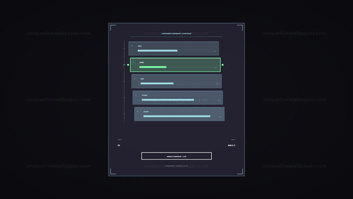 Clean Energy Dashboard Overlay Seamless Loop