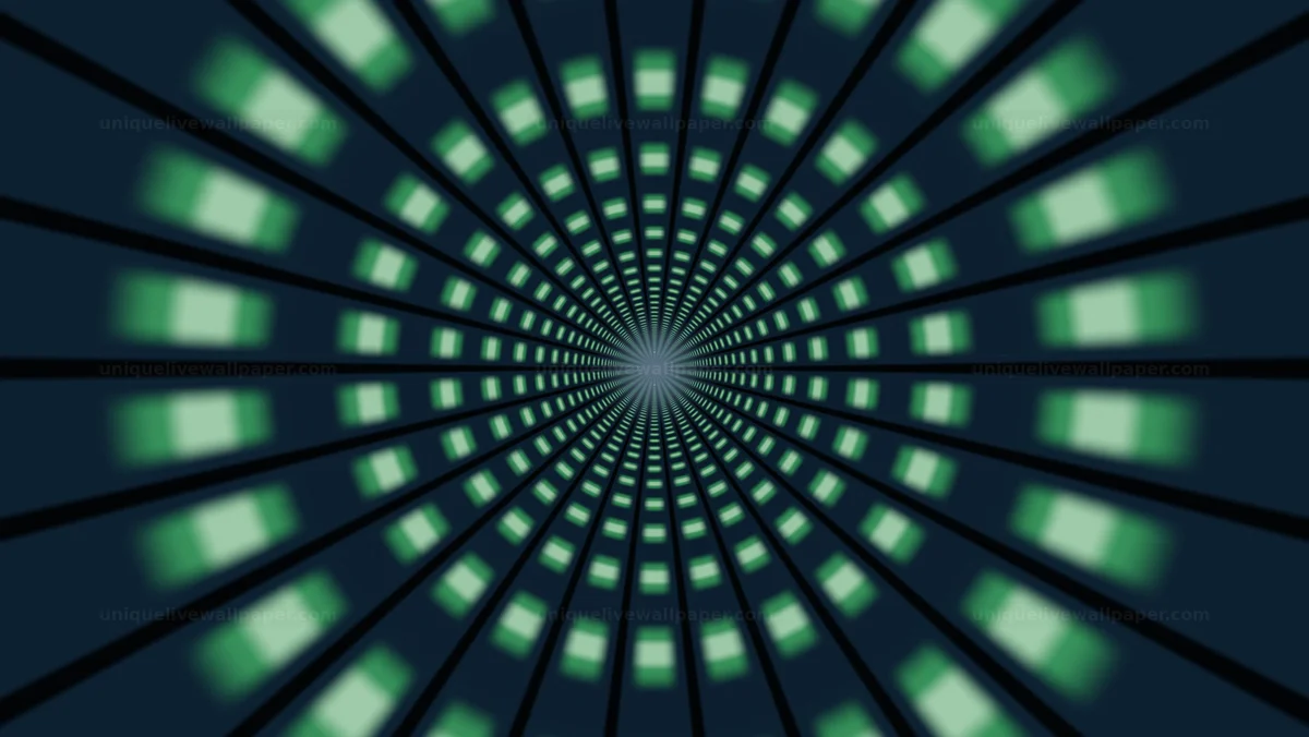 Hyperspace warp tunnel background shows animated motion graphics