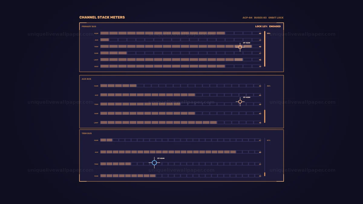 Futuristic Channel Meter HUD Seamless Loop