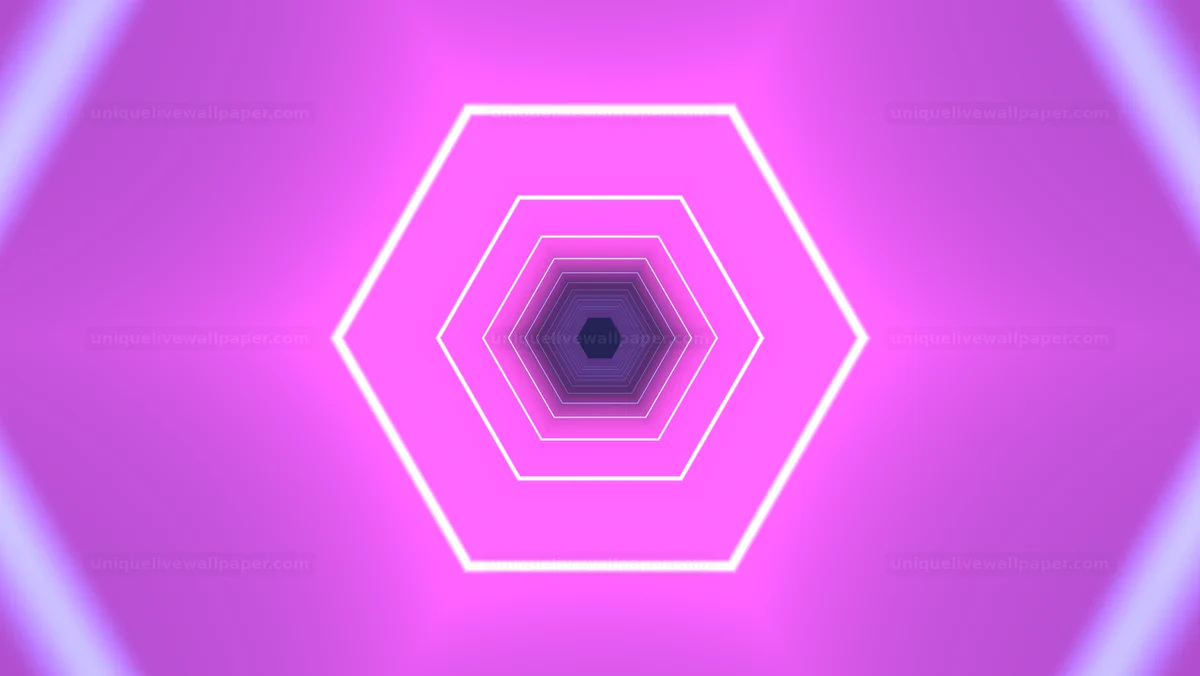 Neon Hexagonal Tunnel Seamless Loop