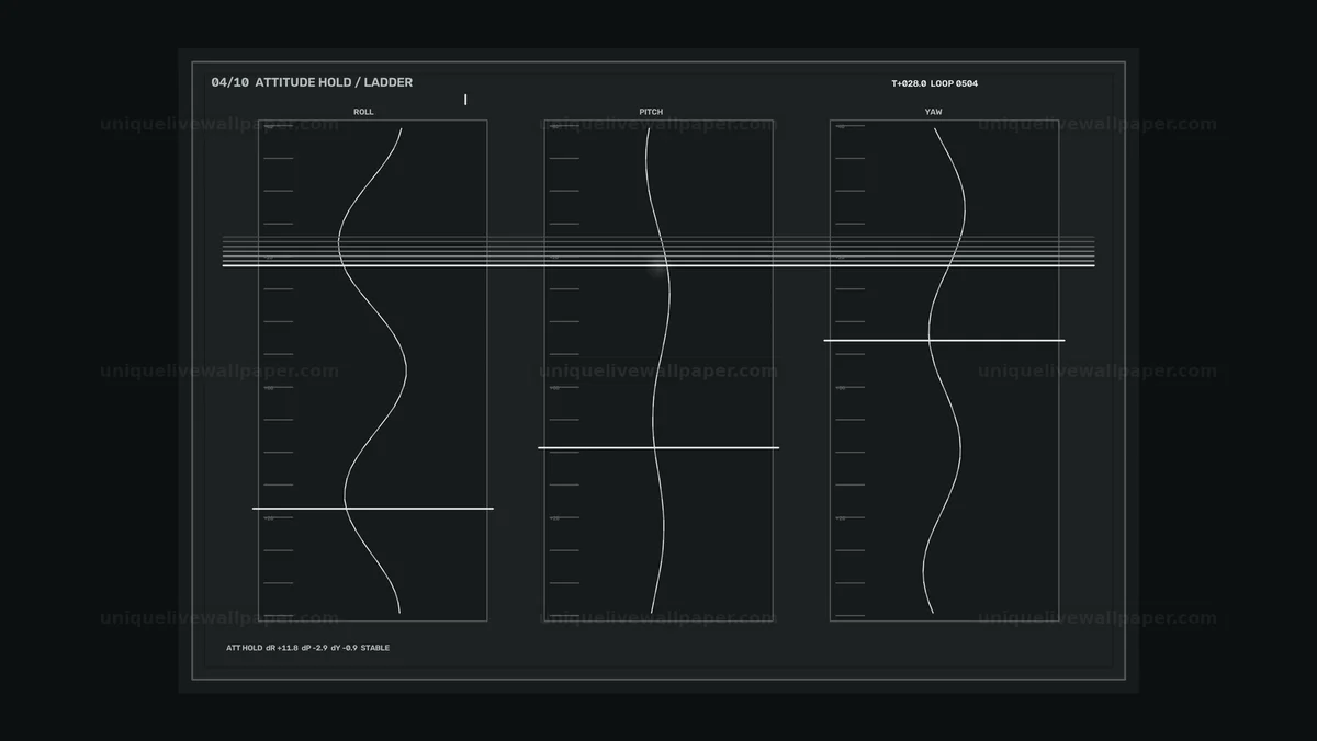 Watermarked thumbnail for Spacecraft Autopilot Attitude HUD Seamless Loop
