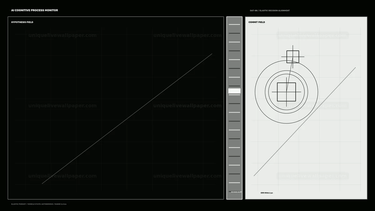 AI Cognitive Process Monitor HUD Seamless Loop