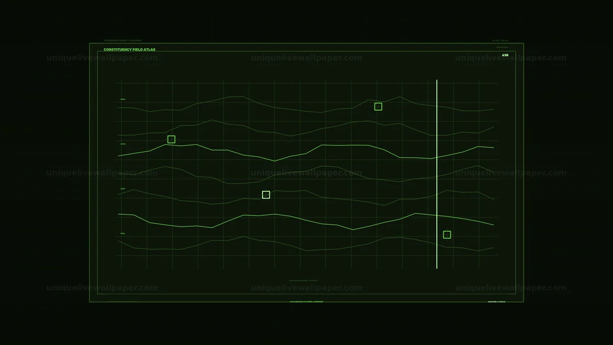 Election Intelligence Data Screen Graphs Seamless Loop