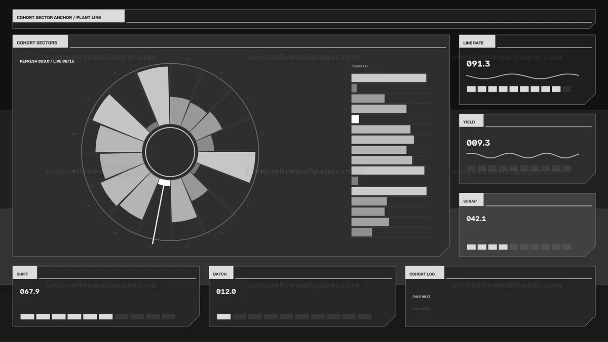 Industrial Analytics Dashboard HUD Seamless Loop