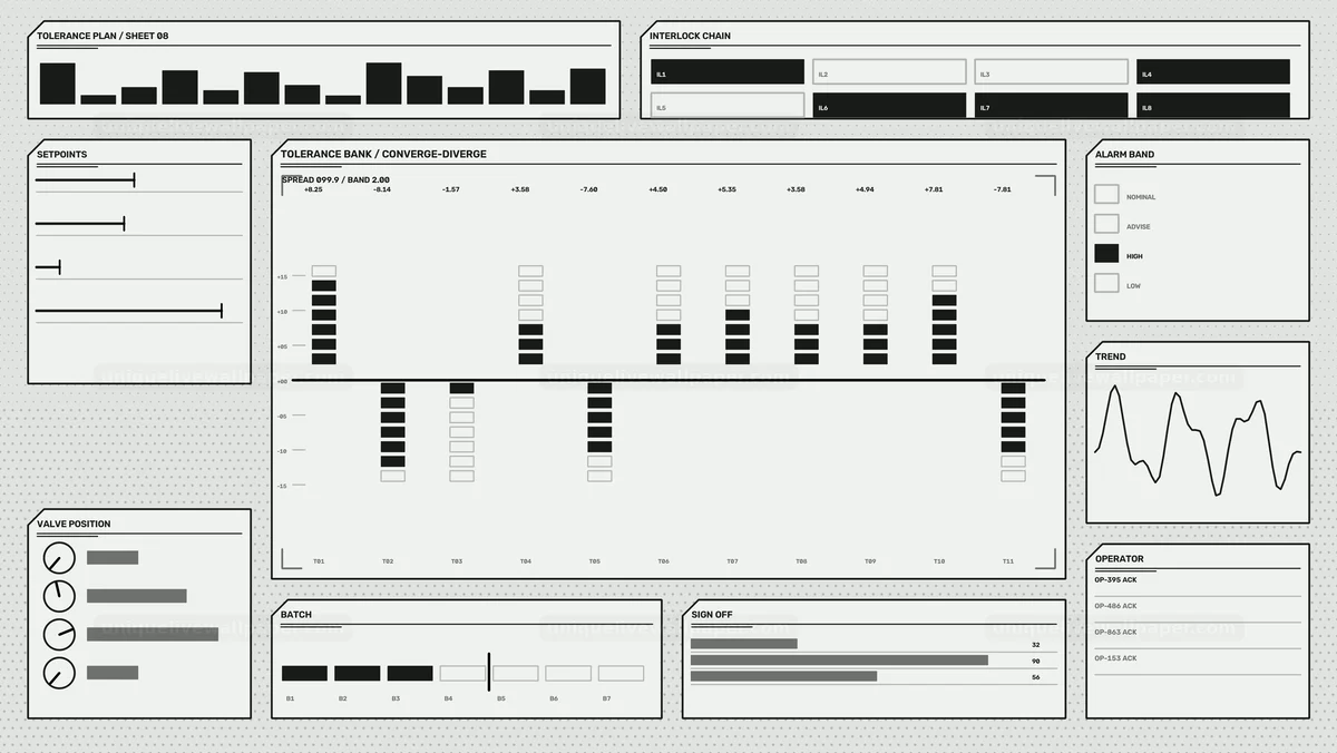Watermarked thumbnail for Industrial Tolerance Control Dashboard Seamless Loop