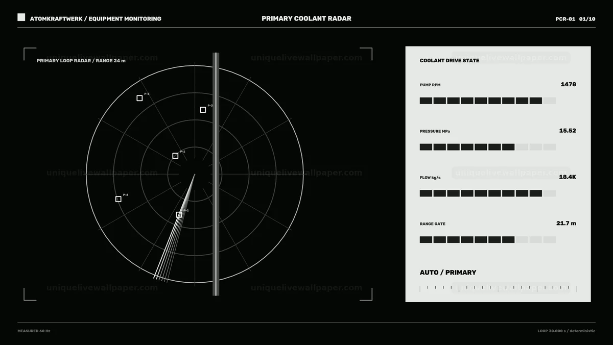 Nuclear Reactor Equipment Monitoring HUD Seamless Loop