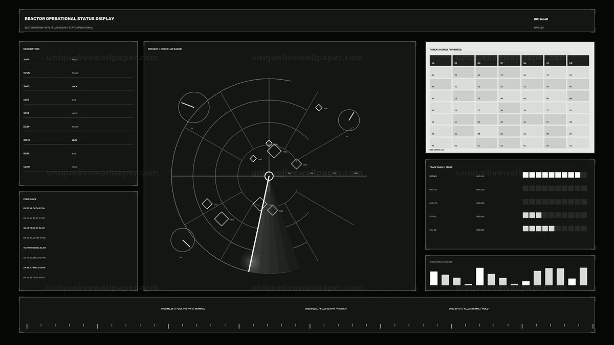 Reactor Operational Status Display HUD