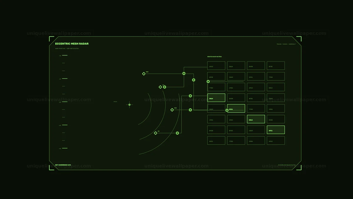 Defense Network Status HUD Animation Seamless Loop