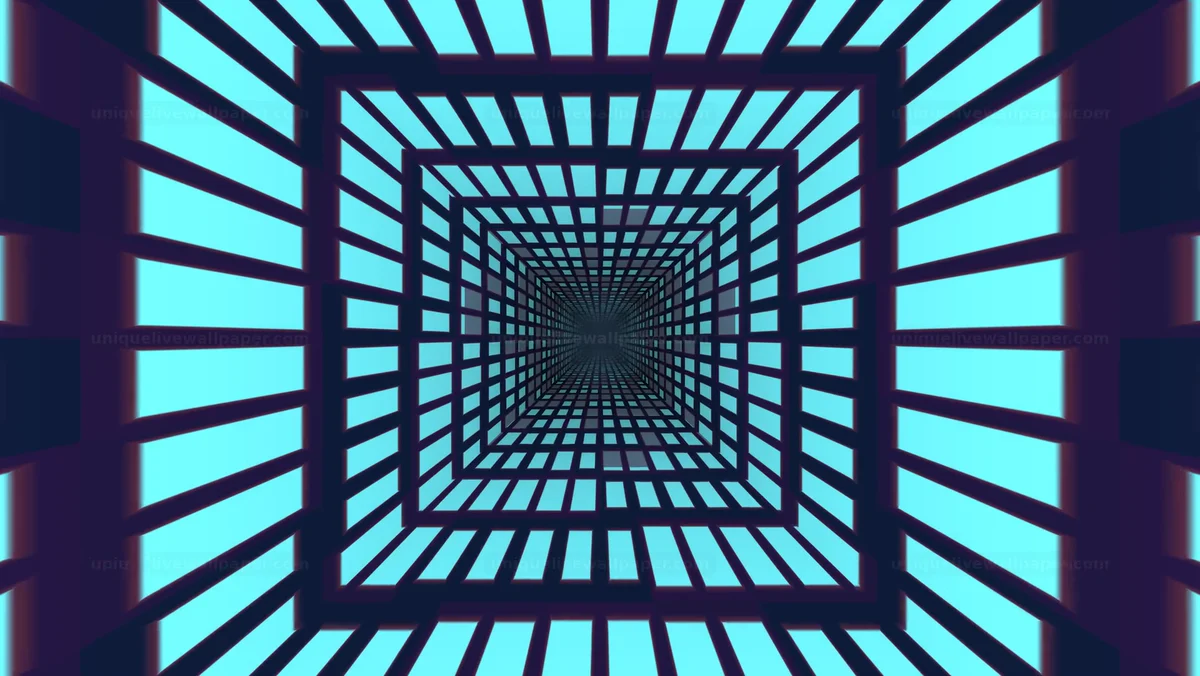 Watermarked thumbnail for Futuristic Grid Tunnel Seamless Loop