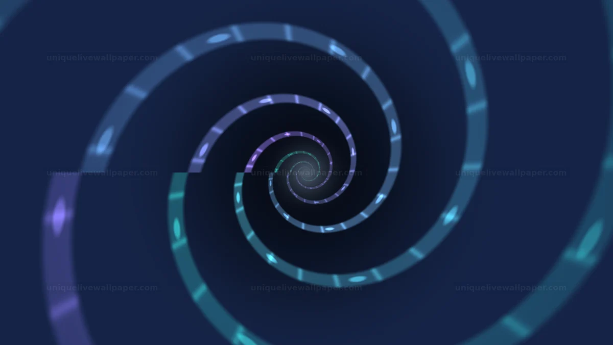 Watermarked thumbnail for Futuristic Spiral Ring Tunnel Seamless Loop