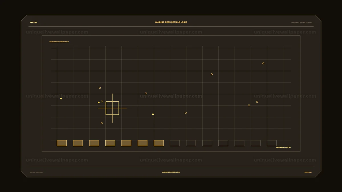 Spacecraft Landing Gear Control HUD Seamless Loop
