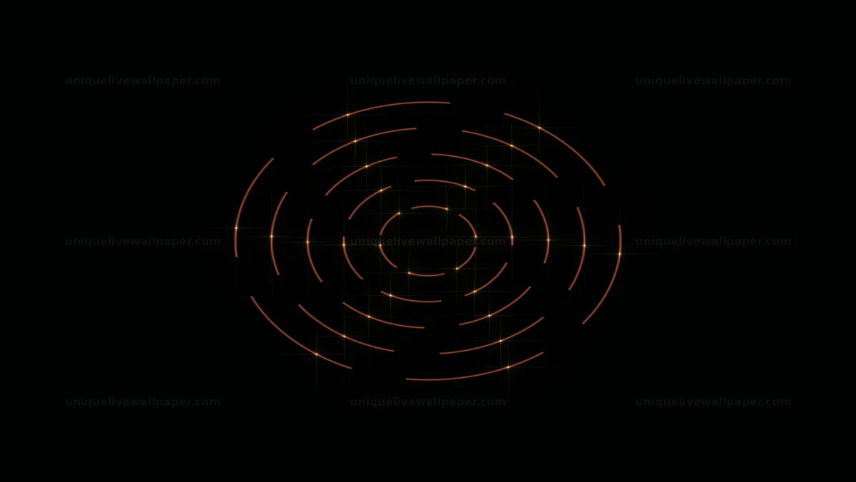 Glitter particles forming circular waves create a