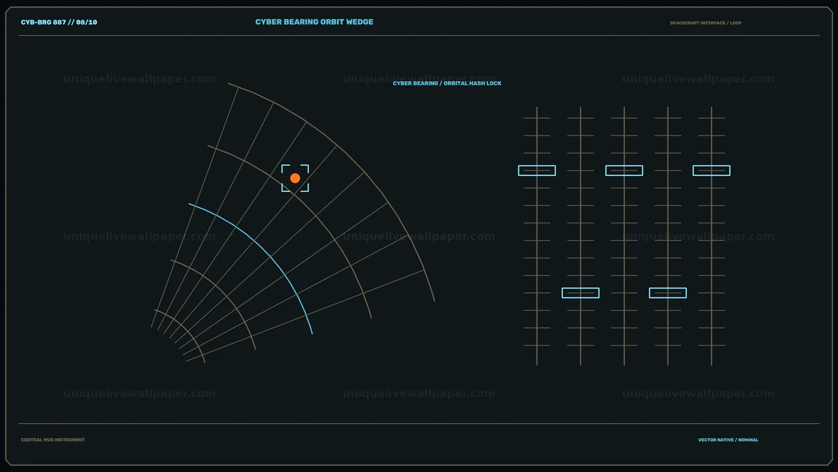 Watermarked thumbnail for Spacecraft Orbital Bearing HUD Seamless Loop