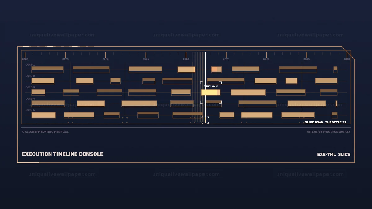 AI Algorithm Execution Timeline HUD Seamless Loop