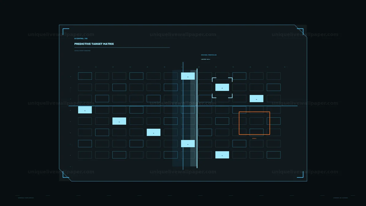 AI Control Panel Predictive Target Matrix HUD