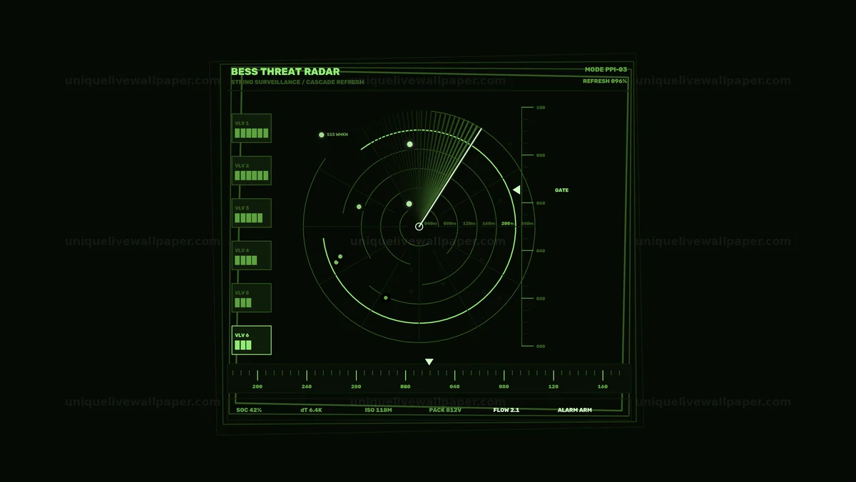 Watermarked thumbnail for Battery Energy Storage Warning HUD Seamless Loop