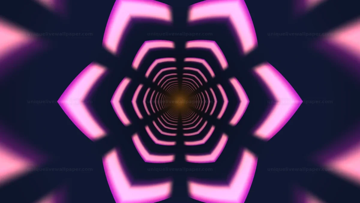 Neon Geometric Vortex Tunnel Seamless Loop