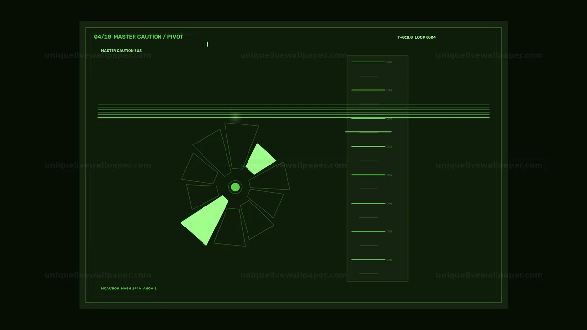Spacecraft Alert System HUD Seamless Loop