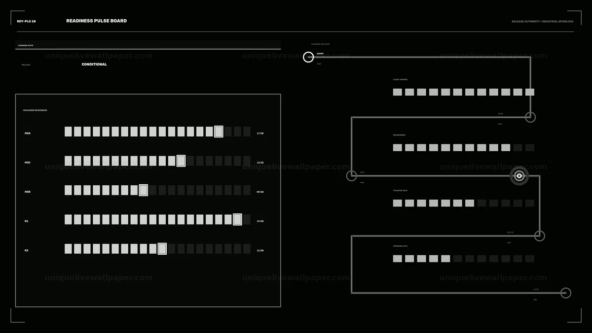 Watermarked thumbnail for Ammunition Inventory Readiness HUD Seamless Loop
