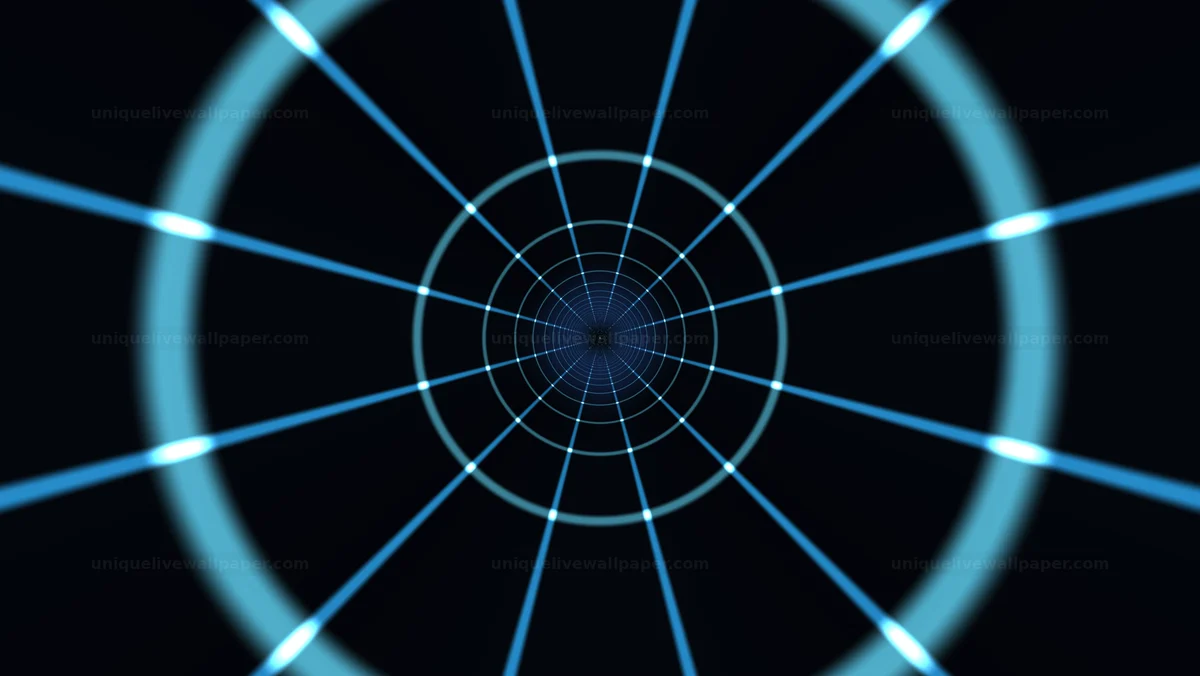 Electric Blue Wormhole Background Seamless Loop