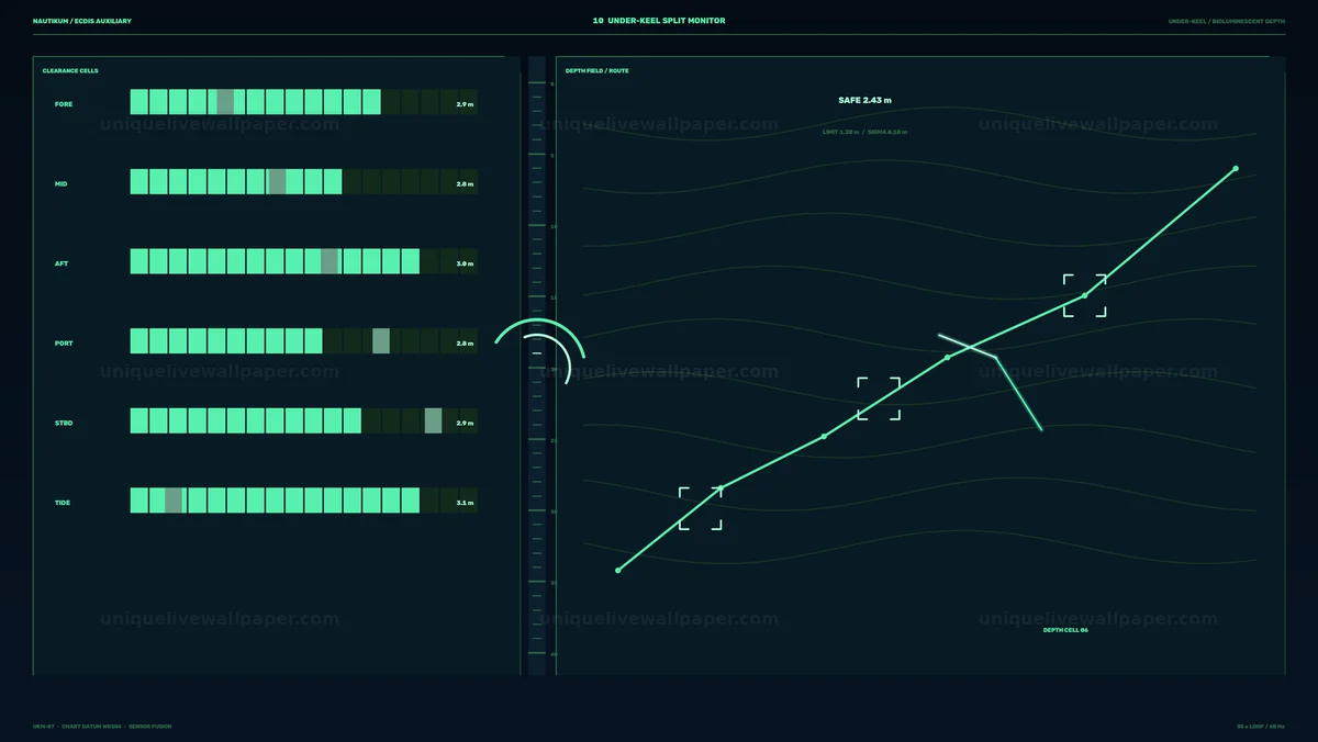 Maritime Depth Monitoring HUD Seamless Loop