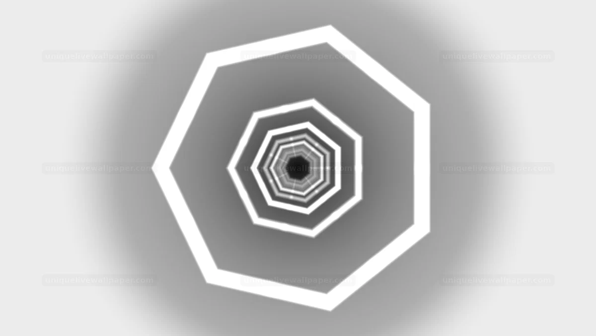 Watermarked thumbnail for Monochrome Concentric Polygon Tunnel Seamless Loop