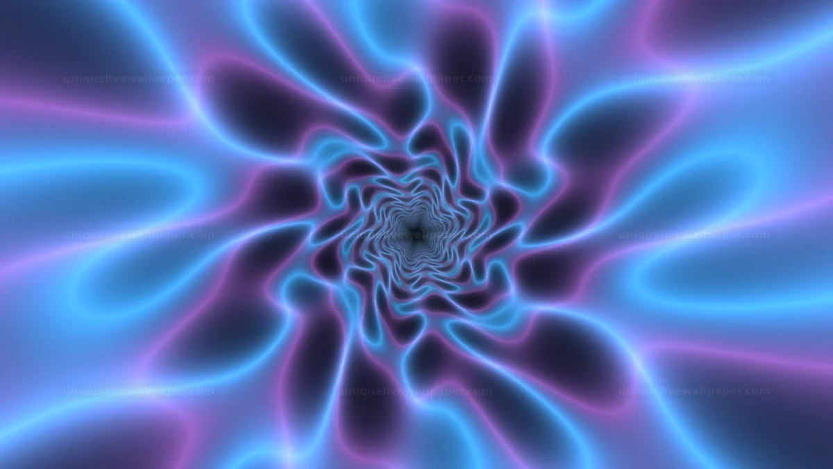 Watermarked thumbnail for Neon Spiral Tunnel Transition Overlay Seamless Loop