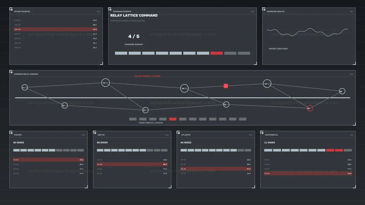Futuristic Relay Network HUD Seamless Loop
