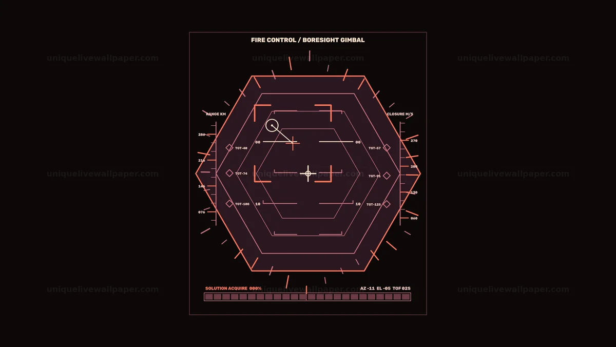 Futuristic Spacecraft Targeting HUD Seamless Loop