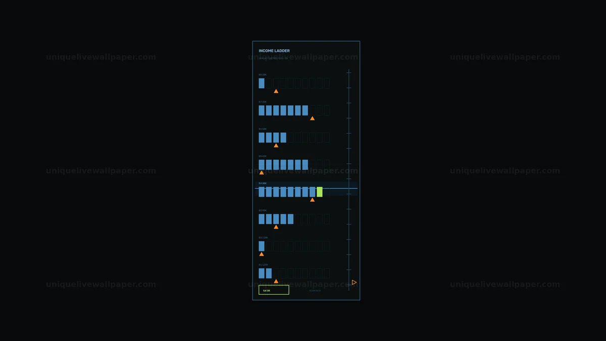 Watermarked thumbnail for Income Ladder Data HUD Seamless Loop