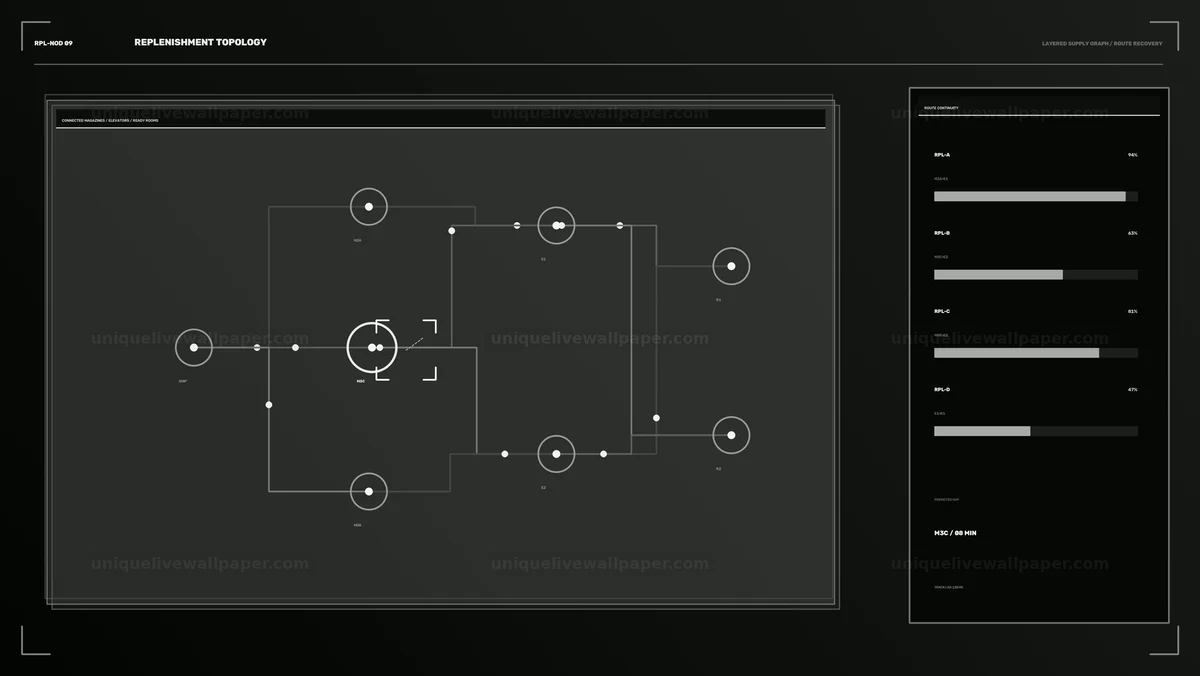 Military Replenishment Topology HUD Seamless Loop