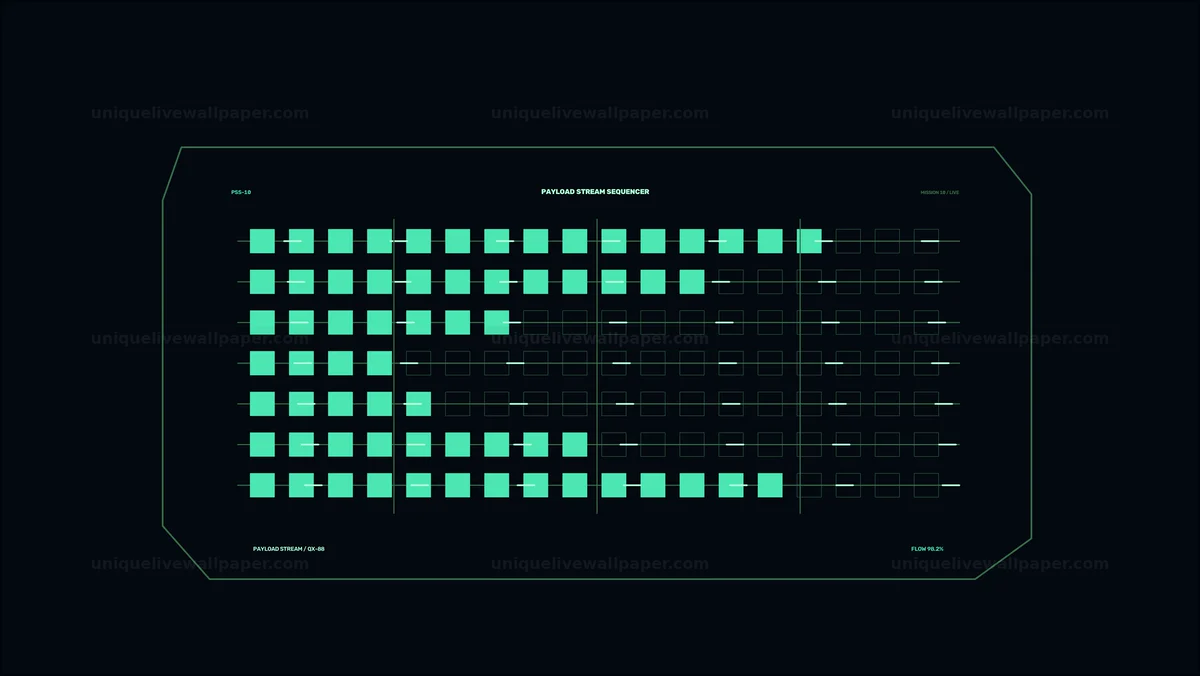 Sci-Fi Payload Sequencer HUD Seamless Loop