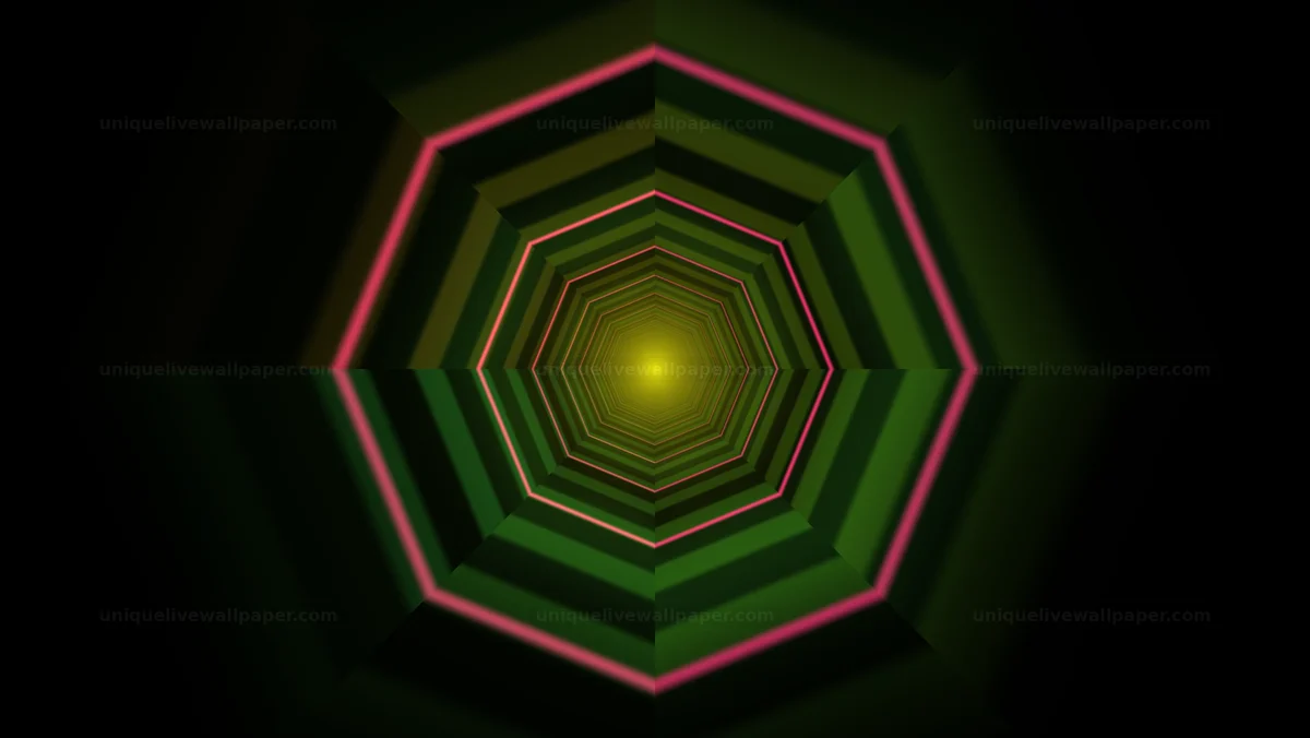 Watermarked thumbnail for Neon Polygon Ring Portal Transition Seamless Loop