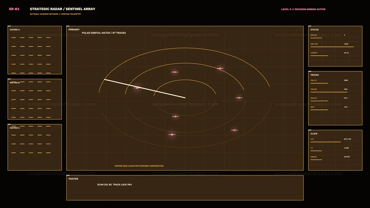 Strategic Radar Tracking HUD Seamless Loop