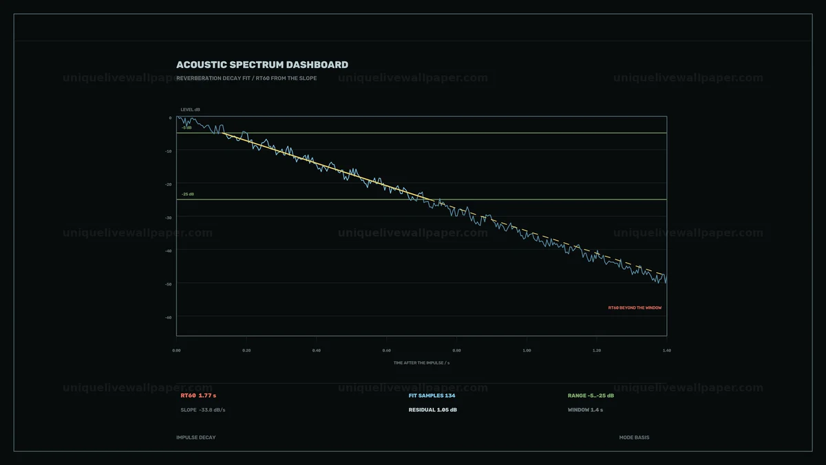 Watermarked thumbnail for Acoustic Spectrum Analysis Dashboard Seamless Loop