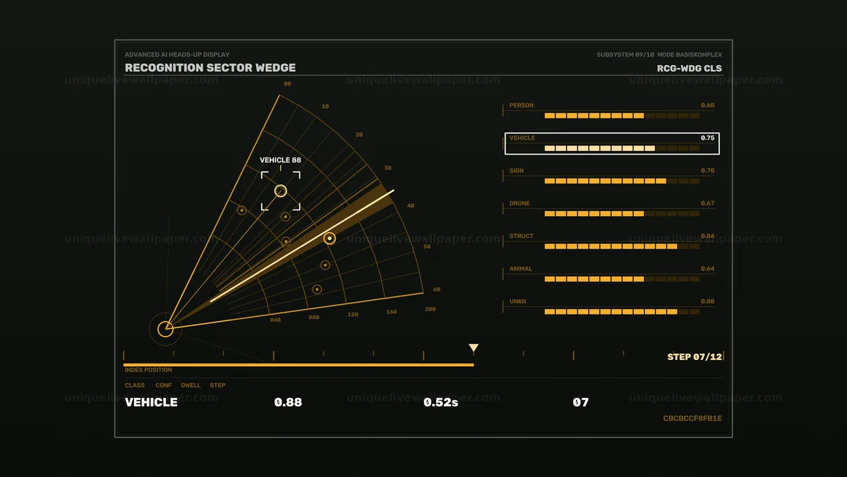 Advanced AI Recognition HUD Classification Seamless Loop