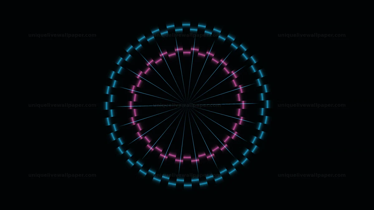 Animated geometric mandala frame creates dynamic visual effects