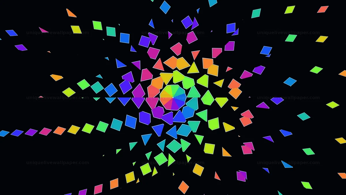 Geometric Radial Burst Transition Seamless Loop