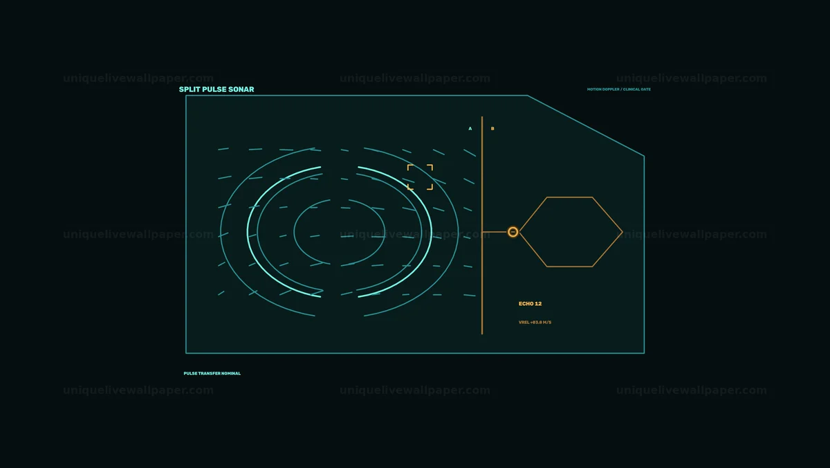 Moving Target Tracking Sonar HUD Seamless Loop