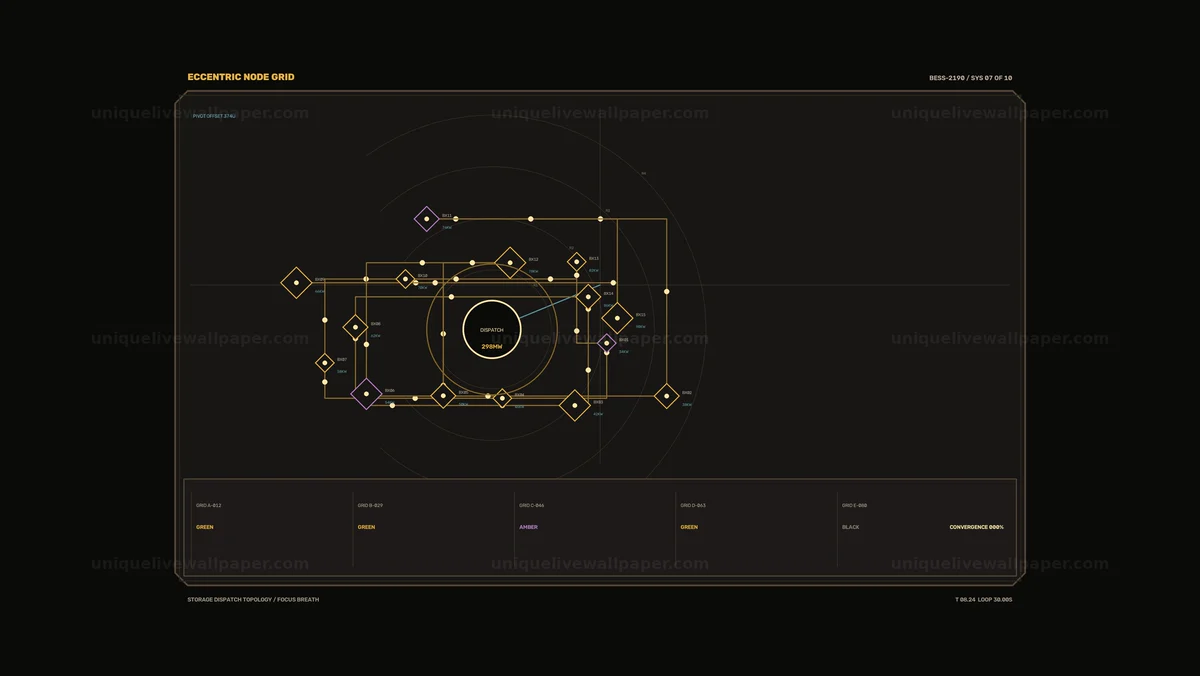 Battery Energy Storage Status HUD Seamless Loop