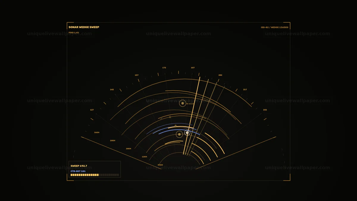 Watermarked thumbnail for Futuristic Sonar Sweep HUD Seamless Loop